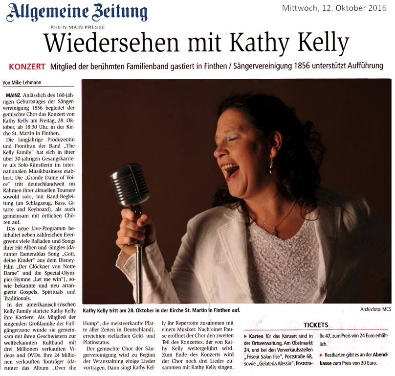 AZ Konzertankündigung Kathy Kelly